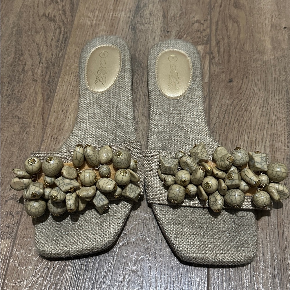 Elegant Beaded Women's Sandals